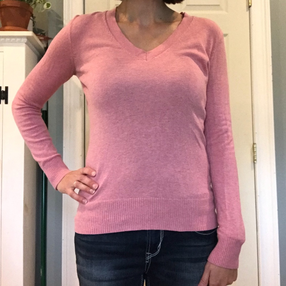 Eddie Bauer Cotton and Cashmere Light Pink Sweater
